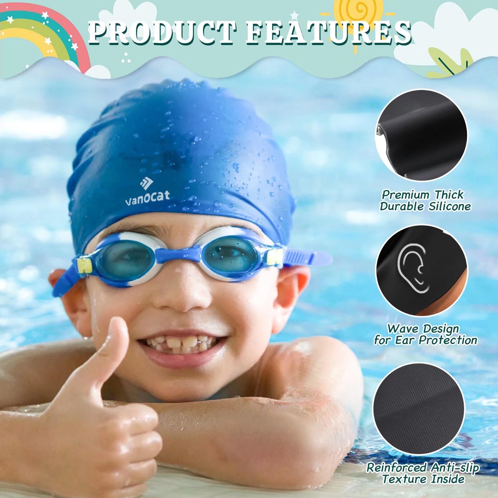 Kids Swimming Caps Photo