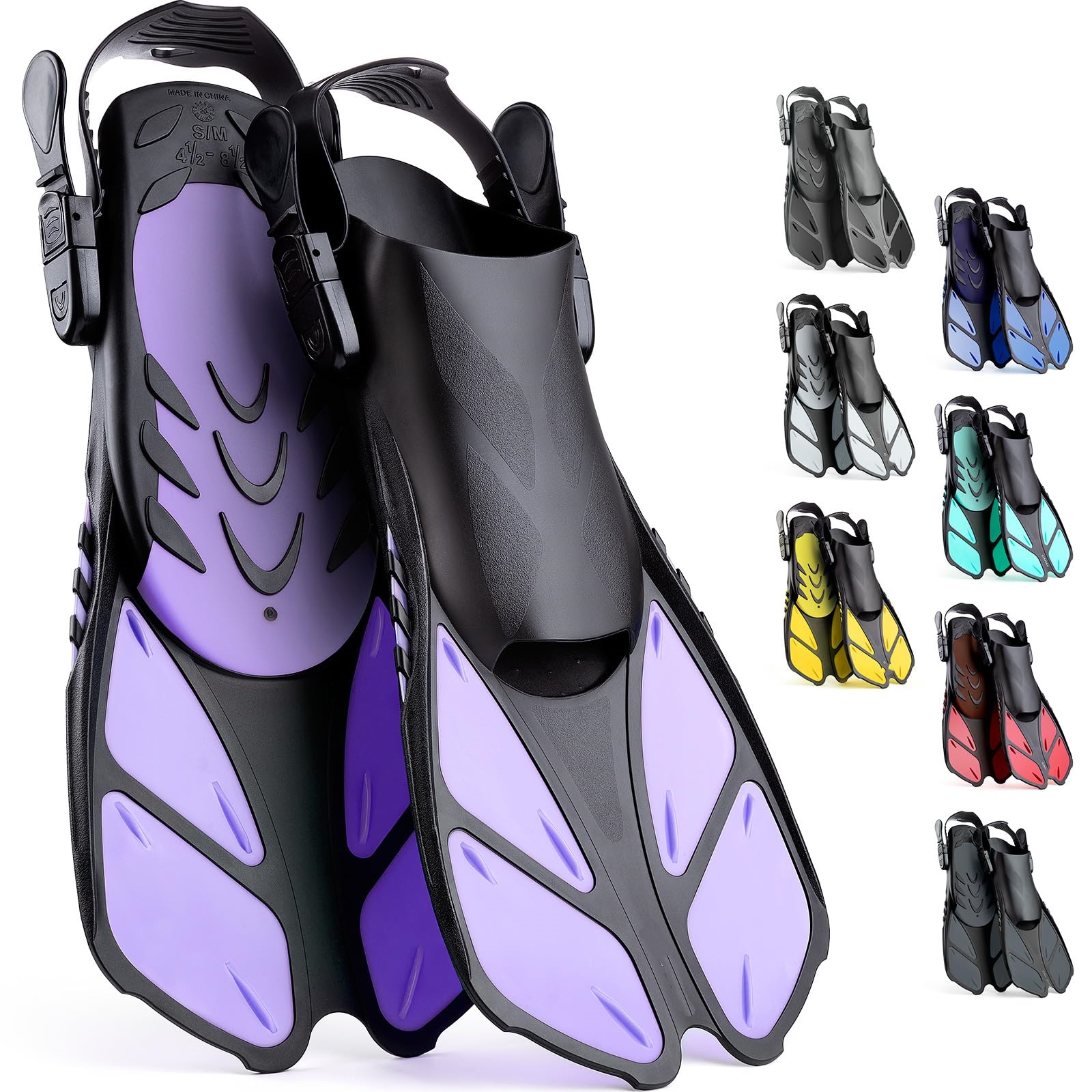 Snorkeling Diving Swimming For Open Travel Size Short Swim Fins